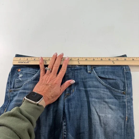 Hudson Jeans Made In USA Straight Leg Cuffed Denim Size 27 - Picture 8 of 12